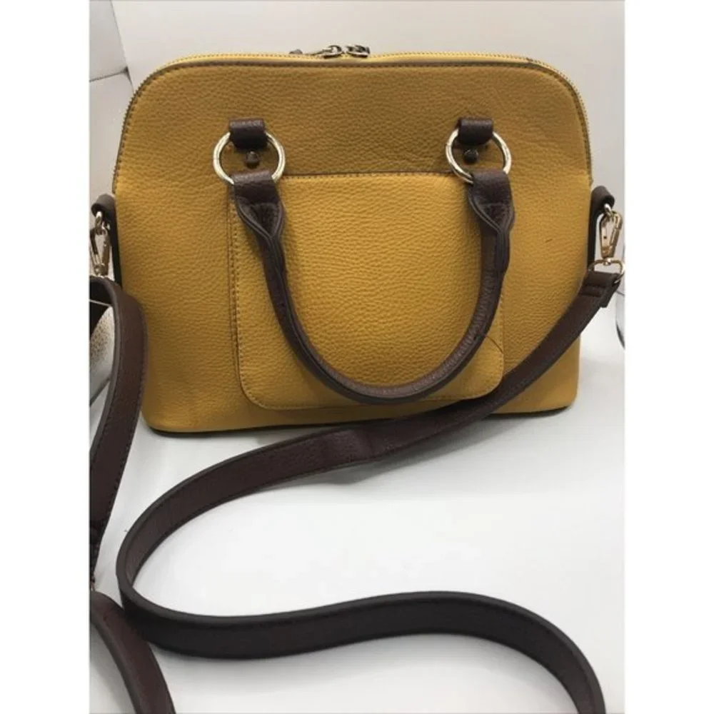 Carlos by Carlos‎ Santana Faux Leather Handbag  mustard yellow  shoulder purse
